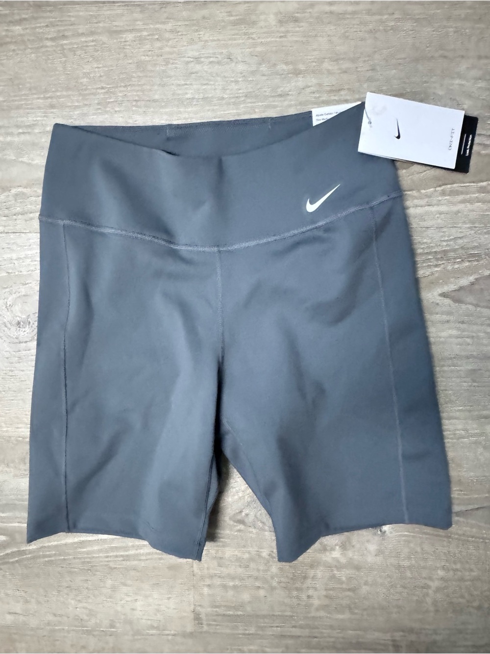 Nike Women's Charcoal Grey High-Rise Bike Shorts